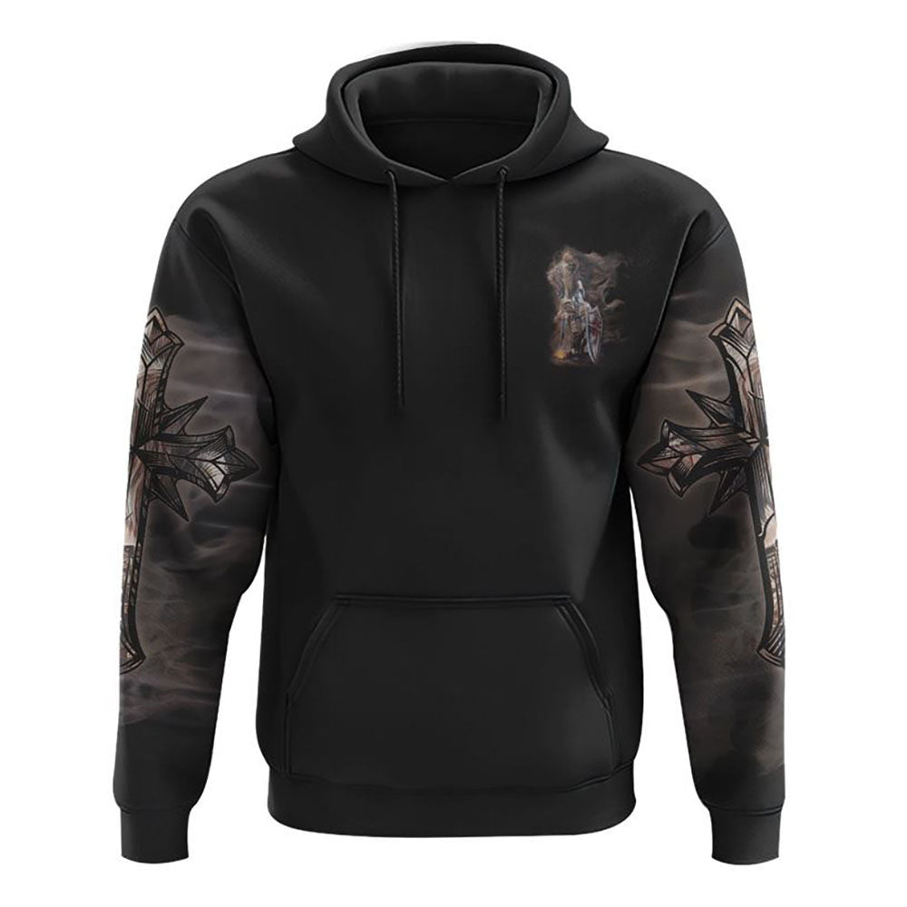 A Child Of God A Man Of Faith Lion Warrior All Over Print 3D Hoodie, Christian Hoodie