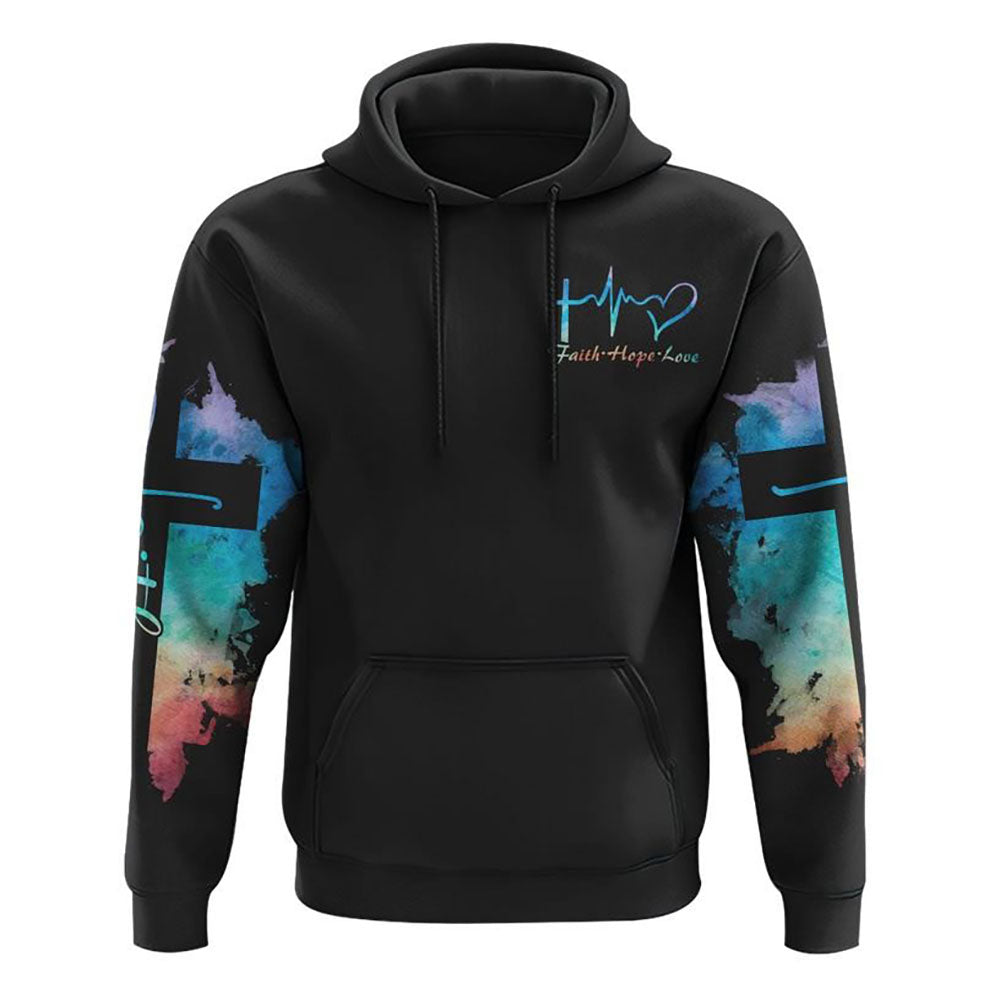 A Child Of God A Woman Of Faith Lion Warrior All Over Print 3D Hoodie, Christian Hoodie